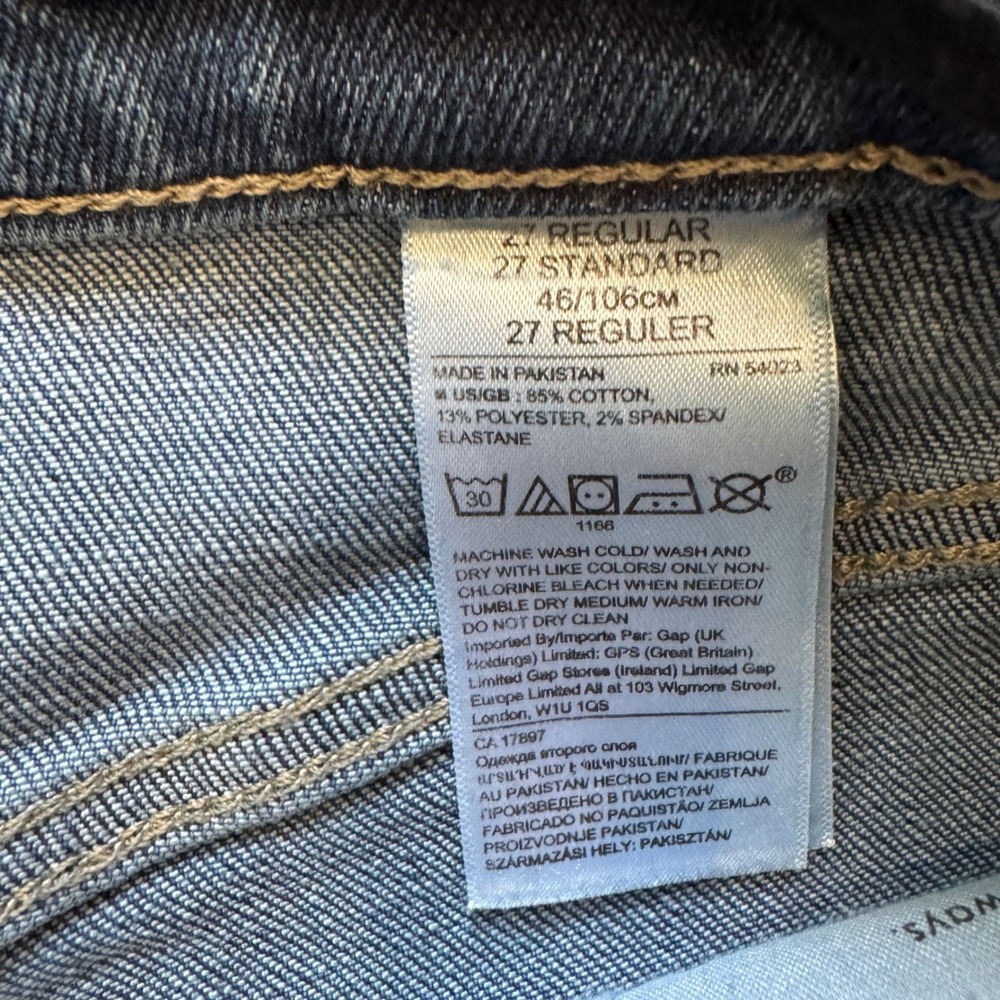 Banana Republic Wide Leg Jeans Quiet Luxury Minimalist Women 27 Dark Blue Denim - Picture 8 of 12